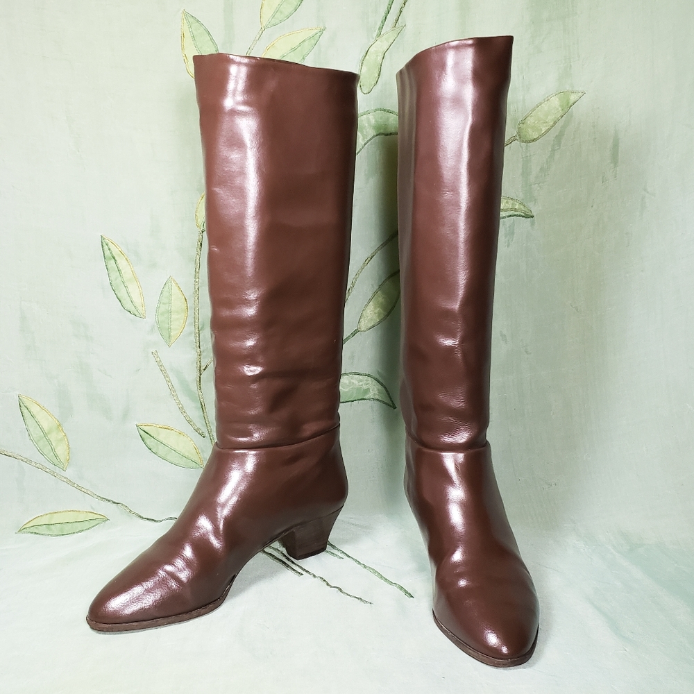 🚫SOLD🚫 Vintage brown leather boho riding boots